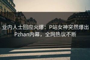 业内人士回应火爆：P站女神突然爆出Pzhan内幕，全网热议不断