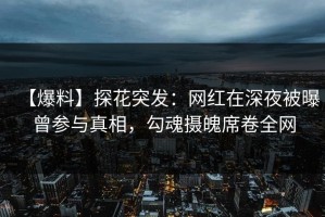 【爆料】探花突发：网红在深夜被曝曾参与真相，勾魂摄魄席卷全网