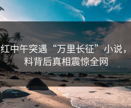 网红中午突遇“万里长征”小说，黑料背后真相震惊全网