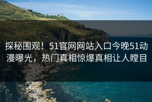 探秘围观！51官网网站入口今晚51动漫曝光，热门真相惊爆真相让人瞠目