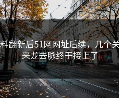 旧料翻新后51网网址后续，几个关键来龙去脉终于接上了