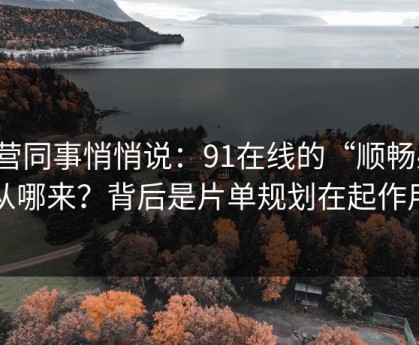 运营同事悄悄说：91在线的“顺畅感”从哪来？背后是片单规划在起作用