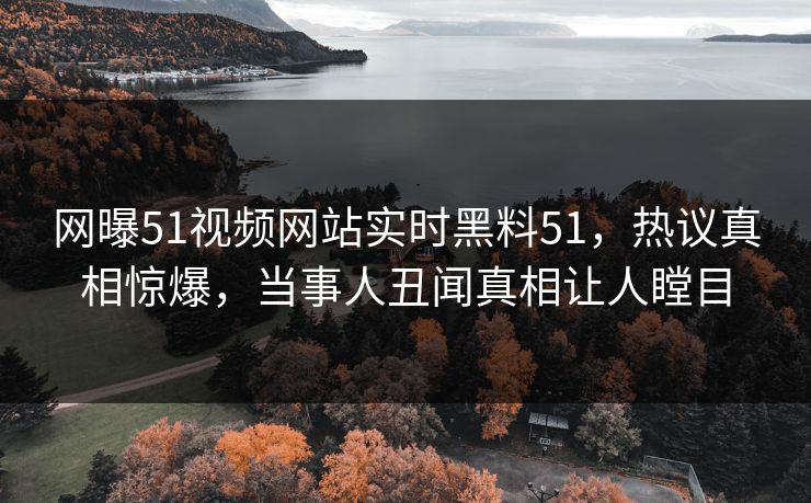 网曝51视频网站实时黑料51，热议真相惊爆，当事人丑闻真相让人瞠目