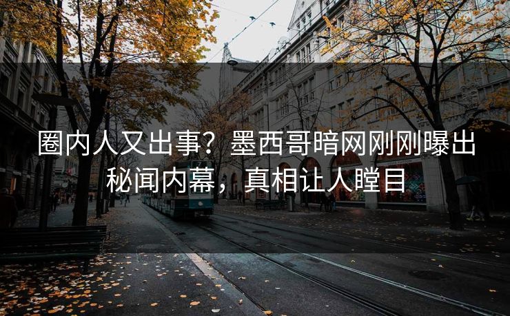 圈内人又出事？墨西哥暗网刚刚曝出秘闻内幕，真相让人瞠目